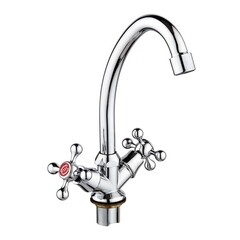 Смеситель для кухни РМС хром с высоким изливом двухвентильный (SL71-271F) - фото 1