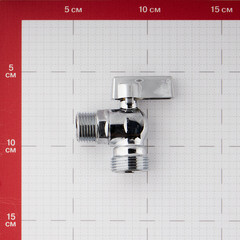 Кран шаровой латунный Valtec 3/4 НР(ш) х 1/2 НР(ш) к бытовой технике мини угловой (VT.392.N.05) - фото 4