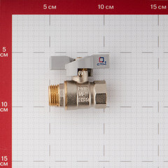 Кран шаровой латунный СТМ 1/2 ВР(г) х 1/2 НР(ш) бабочка прямой - фото 5