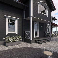 Сайдинг фиброцементный Fibra Plank 3000х200 мм графитовый черный - фото 4