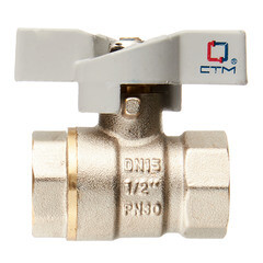 Кран шаровой латунный СТМ 1/2 ВР(г) х 1/2 ВР(г) бабочка прямой - фото 6