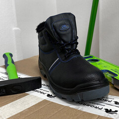 Ботинки рабочие кожаные утепленные с защитным композитным носком размер 44 черные Prosafe (14-1С_44) - фото 3