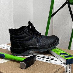 Ботинки рабочие кожаные утепленные с защитным композитным носком размер 44 черные Prosafe (14-1С_44) - фото 2