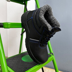 Ботинки рабочие кожаные утепленные с защитным композитным носком размер 45 черные Prosafe (012РНМ-1) - фото 2