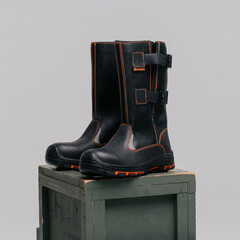 Сапоги рабочие кожаные с защитным композитным носком размер 42 черные Prosafe (8719РКВНМ-1) - фото 3