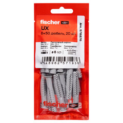 Дюбель универсальный Fischer UX 6x50 мм нейлон с буртом (20 шт.) - фото 2