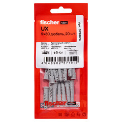 Дюбель универсальный Fischer UX 5x30 мм нейлон с буртом (20 шт.) - фото 2