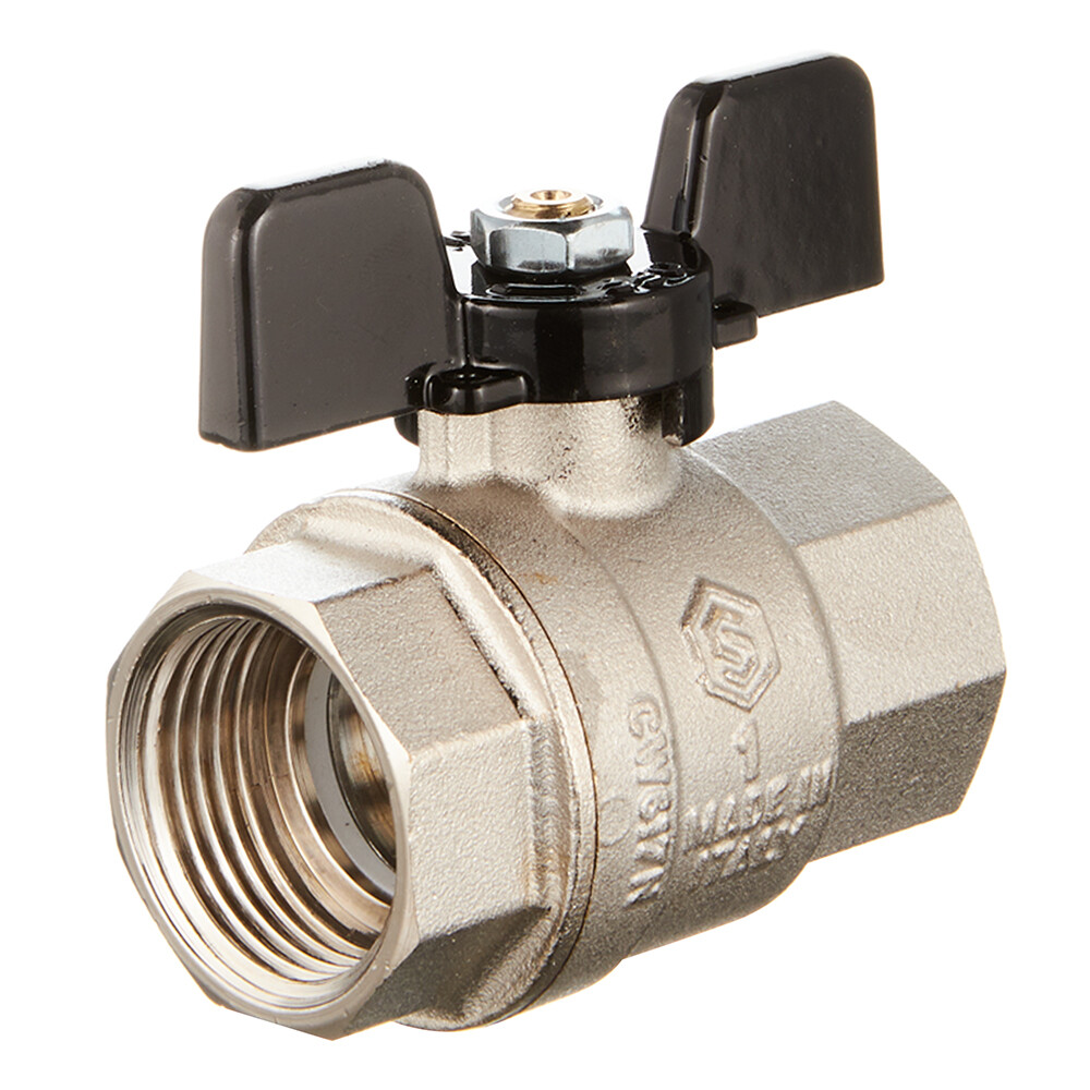 Изображение товара Латунный кран шаровой Stout 1 ВР х 1 ВР бабочка прямой