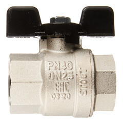 Кран шаровой латунный Stout 1 ВР(г) х 1 ВР(г) бабочка прямой (SVB-0002-000025) - фото 6