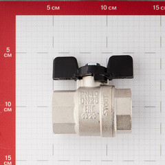 Кран шаровой латунный Stout 1 ВР(г) х 1 ВР(г) бабочка прямой (SVB-0002-000025) - фото 4