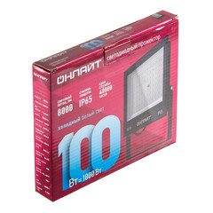 Прожектор светодиодный Онлайт OFL 6000К 100 Вт IP65 черный - фото 3