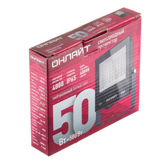Прожектор светодиодный Онлайт OFL 4000К 50 Вт IP65 черный - фото 3