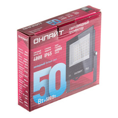 Прожектор светодиодный Онлайт OFL 6000К 50 Вт IP65 черный - фото 3