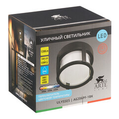 Светильник светодиодный садово-парковый накладной Arte Lamp Ulysses черный 110 мм 4500К 15 Вт IP65 (A6206PF-1BK) - фото 3