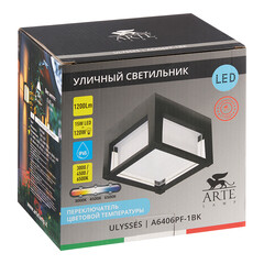 Светильник светодиодный садово-парковый накладной Arte Lamp Ulysses черный 110 мм 4500К 15 Вт IP65 (A6406PF-1BK) - фото 3