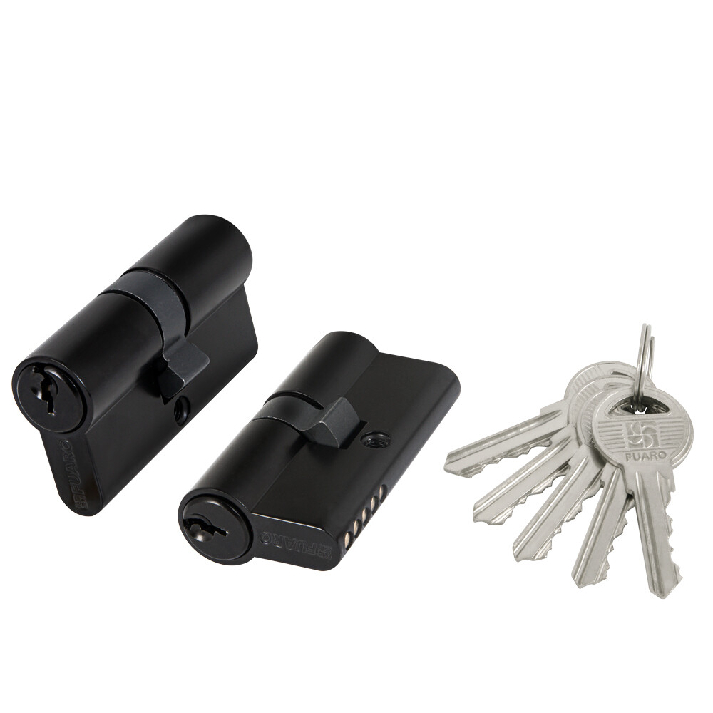Цилиндр Fuaro 100 ZA 70 35х35 мм ключ/ключ черный