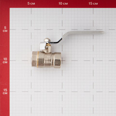 Кран шаровой латунный СТМ 1/2 ВР(г) х 1/2 ВР(г) ручка прямой - фото 2