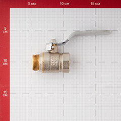 Кран шаровой латунный СТМ 3/4 ВР(г) х 3/4 НР(ш) ручка прямой - фото 3