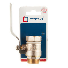 Кран шаровой латунный СТМ 3/4 ВР(г) х 3/4 НР(ш) ручка прямой - фото 6