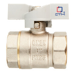 Кран шаровой латунный СТМ 1 ВР(г) х 1 ВР(г) бабочка прямой - фото 6