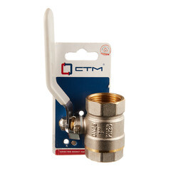 Кран шаровой латунный СТМ 1 ВР(г) х 1 ВР(г) ручка прямой - фото 6