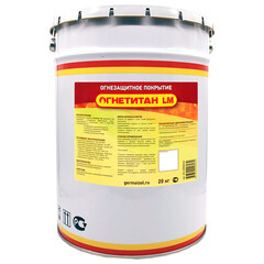 Изображение товара Эмаль огнезащитная для металла Огнетитан LM белая 20 кг
