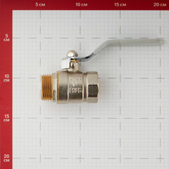 Кран шаровой латунный СТМ 1 ВР(г) х 1 НР(ш) ручка прямой - фото 4