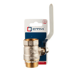 Кран шаровой латунный СТМ 1 ВР(г) х 1 НР(ш) ручка прямой - фото 3