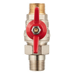 Кран шаровой латунный Valtec Base 1/2 НР(ш) х 1/2 НР(ш) бабочка с полусгоном прямой (VT.226.N.04) - фото 4