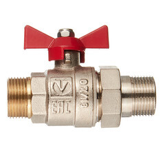 Кран шаровой латунный Valtec Base 3/4 НР(ш) х 3/4 НР(ш) бабочка с полусгоном прямой (VT.226.N.05) - фото 6