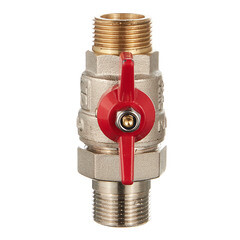 Кран шаровой латунный Valtec Base 3/4 НР(ш) х 3/4 НР(ш) бабочка с полусгоном прямой (VT.226.N.05) - фото 2