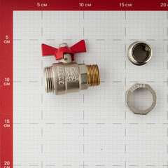 Кран шаровой латунный Valtec Base 3/4 НР(ш) х 3/4 НР(ш) бабочка с полусгоном прямой (VT.226.N.05) - фото 4