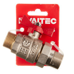 Кран шаровой латунный Valtec Base 3/4 НР(ш) х 3/4 НР(ш) бабочка с полусгоном прямой (VT.226.N.05) - фото 3