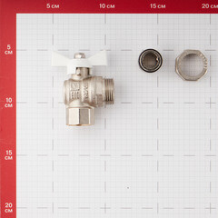 Кран шаровой латунный Valtec Base 1/2 ВР(г) х 1/2 НР(ш) бабочка с полусгоном угловой (VT.228.NW.04) - фото 3