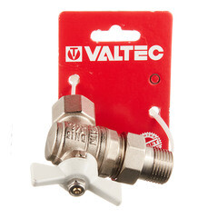 Кран шаровой латунный Valtec Base 1/2 ВР(г) х 1/2 НР(ш) бабочка с полусгоном угловой (VT.228.NW.04) - фото 2