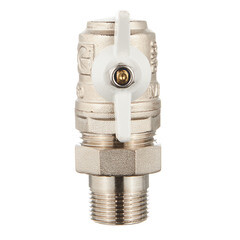 Кран шаровой латунный Valtec Base 3/4 ВР(г) х 3/4 НР(ш) бабочка с полусгоном угловой (VT.228.NW.05) - фото 4