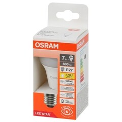 Лампа светодиодная Osram E27 2700К 7 Вт 600 Лм 170-250 В груша A60 матовая - фото 8