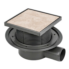 Изображение товара Трап душевой горизонтальный Bettoserb Simply Perfect с комбинированным затвором 150х150 мм d50 мм (13000088B)