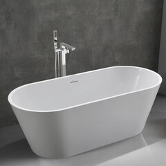 Ванна акриловая Abber 170х74 см отдельностоящая с ножками (AB9268-1.7) - фото 4