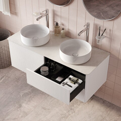 Тумба под раковину со столешницей Iddis Aiger 120 см подвесная белая (AIG12W0i95K) - фото 7