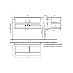 Тумба под раковину со столешницей Iddis Aiger 100 см подвесная белая (AIG10W0i95K) - фото 10