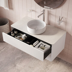 Тумба под раковину со столешницей Iddis Aiger 100 см подвесная белая (AIG10W0i95K) - фото 9