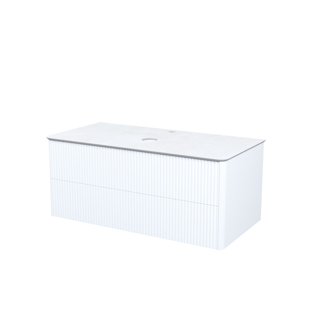 Тумба под раковину со столешницей Iddis Aiger 100 см подвесная белая (AIG10W0i95K)