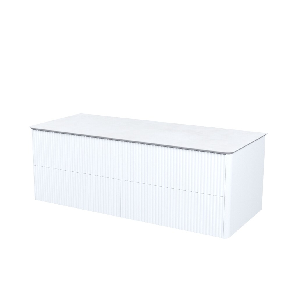 Тумба под раковину со столешницей Iddis Aiger 120 см подвесная белая без отверстий (AIG12W1i95K)