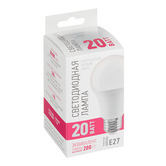 Лампа светодиодная Онлайт E27 4000К 20 Вт 1800 Лм 220-240 В груша A60 матовая - фото 3