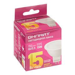 Лампа светодиодная GU5.3 3000К 15 Вт 1500 Лм 220-240 В рефлектор MR16 матовая - фото 3