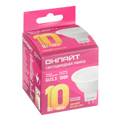 Лампа светодиодная Онлайт GU5.3 3000К 10 Вт 1000 Лм 220-240 В рефлектор MR16 матовая - фото 5