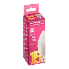 Лампа светодиодная Онлайт E14 2700К 15 Вт 900 Лм 220-240 В свеча матовая - фото 3