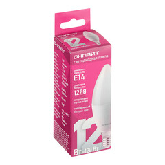 Лампа светодиодная Онлайт E14 4000К 12 Вт 960 Лм 220-240 В свеча матовая - фото 3