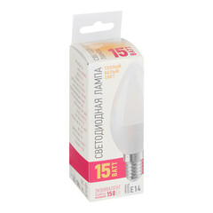 Лампа светодиодная Онлайт E14 2700К 15 Вт 1400 Лм 220-240 В свеча матовая - фото 3